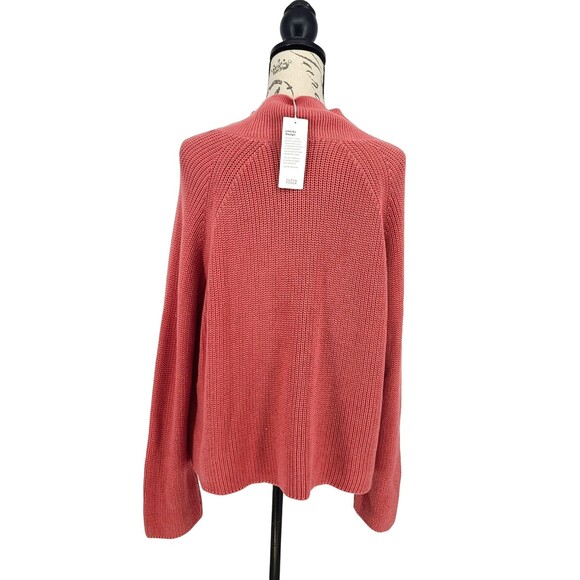 Eileen Fisher Waffle Knit Raglan Sleeve Turtleneck Sweater XL - Picture 3 of 6